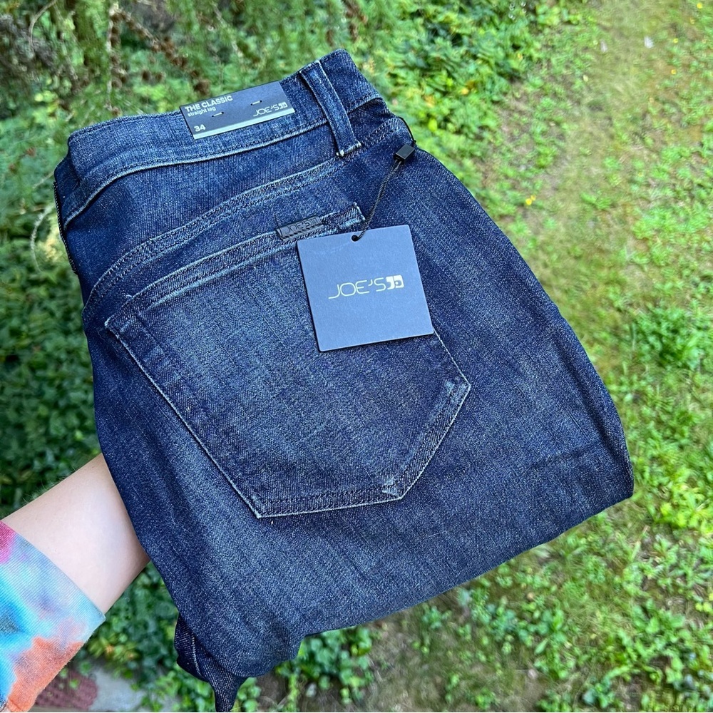 Joe's Jeans The Classic in Kofi Men's Deep Indigo Color Straight Leg Jeans Sz 34 - Picture 6 of 8